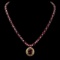 14K Gold 59.12ct Ruby 3.07ct Diamond Necklace