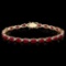 14K Yellow Gold 11.70ct Ruby and 0.62ct Diamond Bracelet