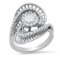 14K White Gold Setting with 0.40ct Center Diamond and 1.05tcw Diamond Ring