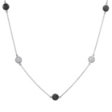 18K White Gold Setting with 1.33tcw Diamond Necklace