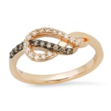 14K Rose Gold Setting with 0.24ct Diamond Levian
