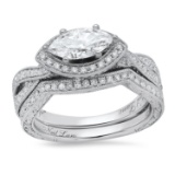 14K White Gold Setting with 0.75ct Center and 1.22tcw Neil Lane