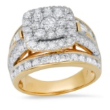 14K Yellow Gold Setting with 3.29tcw Diamond Ladies Ring