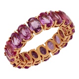14k Rose Gold 9.98ct Pink Sapphire Eternity Band Ring