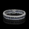 14k White Gold 22.34ct Sapphire 5.11ct Diamond Bracelet