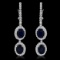 14K Gold 7.17ct Sapphire 2.00ct Diamond Earrings