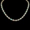 14K Gold 24.73ct Opal 2.21ct Diamond Necklace