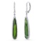 18K White Gold Setting with 3.89ct Tourmaline and 0.68ct Diamond Earrings