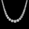 14K White Gold and 11.42ct Diamond Necklace