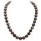 10 - 12mm Natural Black Pearl Necklace