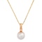 18K Yellow Gold Setting with One 10mm South Sea Pearl and 0.04ct Diamond Pendant