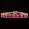 14K Rose Gold 9.36ct Pink Sapphire and 0.70ct Diamond Bracelet