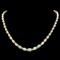 14K Yellow Gold 18.87ct Opal and 1.09ct Diamond Necklace