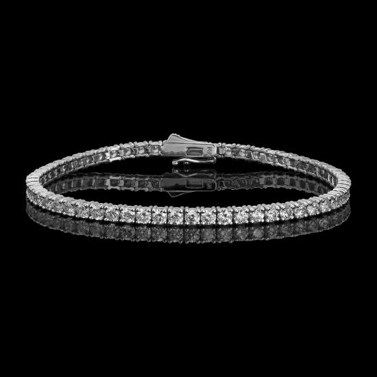 14k White Gold 5.57ct Diamond Bracelet