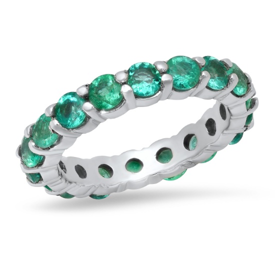 14K White Gold and 2.64ct Emerald Ring