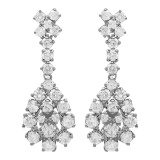 14k White Gold 3.10ct Diamond Earrings
