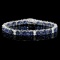 14K Gold 23.14ct Sapphire 1.68ct Diamond Bracelet