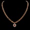 14K Gold 45.63ct Multi-Color Sapphire & 1.37ct Diamond Necklace