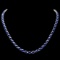 14K White Gold 28.57ct Sapphire and 1.62ct Diamond Necklace