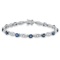 18K White Gold Setting with 4.25ct Sapphire and 0.88ct Diamond Bracelet