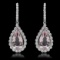 14K Gold 9.62ct Morganite & 1.71ct Diamond Earrings