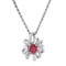 Platinum Setting with 2.91ct Pink Tourmaline and 0.96ct Diamond Necklace