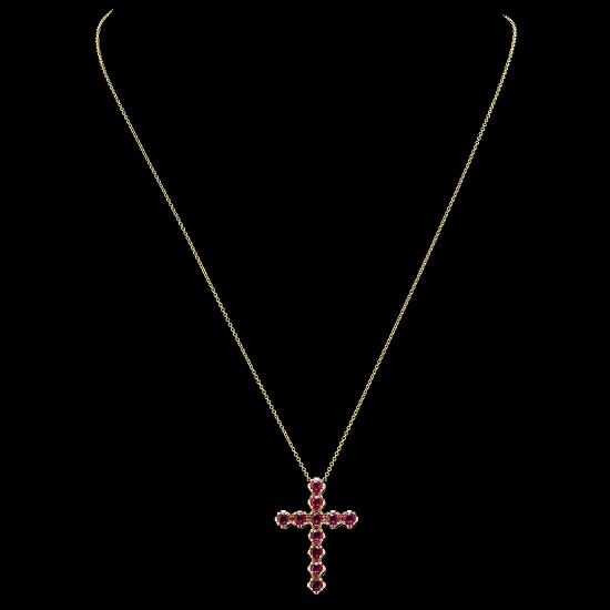 14K Yellow Gold and 2.51ct Ruby Pendant