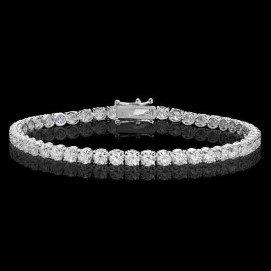 18k White Gold 8.61ct Diamond Bracelet