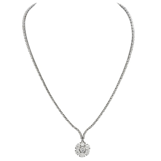 14k White Gold 8.69ct Diamond Necklace