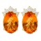 14k Yellow Gold 20.64ct Citrine 1.53ct Diamond Earrings