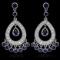 14K Gold 3.24ct Sapphire 1.45ct Diamond Earrings