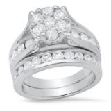 14K White Gold Setting with 2.31ct Diamond Two Ring Set