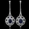 18K Gold 13.89ct Sapphire 4.11ct Diamond Earrings