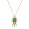18K Yellow Gold Setting with 1.00ct Emerald and 0.93ct Diamond Pendant