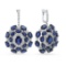 14K White Gold 36.40ct Sapphire and 1.90ct Diamond Earrings
