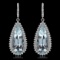 14K Gold 22.94ct Aquamarine 2.460ct Diamond Earrings