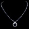 14K Gold 51.02 ct Sapphire & 3.31 ct Diamond Necklace