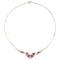 14K Yellow Gold Setting with 1.90ct Ruby and 2.68ct Diamond Necklace