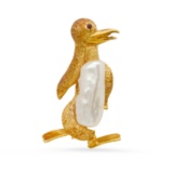 14K Yellow Gold Custom Made Penguin