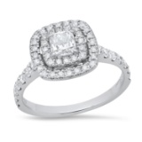 14K White Gold Setting with 0.44ct Center and 1.09tcw Diamond Neil Lane