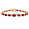 14k Yellow Gold 15.13ct Ruby 0.54ct Diamond Bracelet
