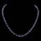 14K Gold 38.73ct Sapphire 1.68ct Diamond Necklace