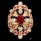 14K Yellow Gold 2.12ct Ruby and 0.48ct Diamond Ring
