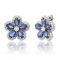 14K White Gold Setting with 6.0ct Sapphire and 2.80ct Diamond Earrings