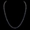 14K White Gold Sapphire & Diamond Necklace