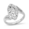 14K White Gold Setting with .09ct Diamond Ladies Ring