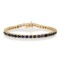 14K Yellow Gold Setting with 7.0ct Sapphire Ladies Bracelet