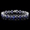 14K Gold 21.65ct Sapphire 1.62ct Diamond Bracelet