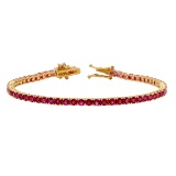 14k Yellow Gold 7.40ct Ruby 0.41ct Diamond Bracelet