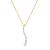 10K Yellow Gold Setting with 14K Yellow Gold Chain and 0.36ct Diamond Pendant